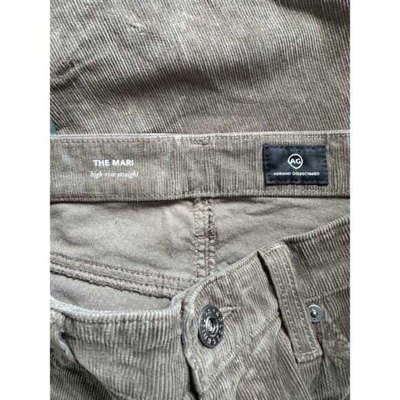 NWT AG Adriano Goldschmied Mari High Rise Slim Straight Corduroy Jeans Womens 27 - Picture 5 of 6